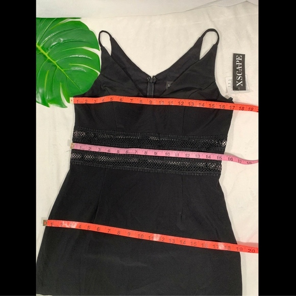 NEW‎ XSCAPE Jersey Crochet Midi Dress in Black [SZ 12 ] - Picture 8 of 8